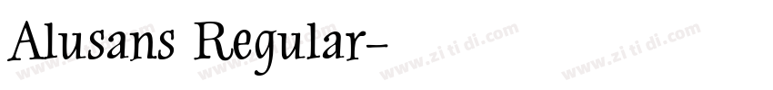 Alusans Regular字体转换